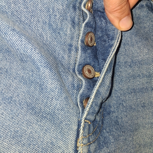 KanCan High Rise Distressed Wide Leg Cropped Button Fly Light Wash 13/30 - Picture 5 of 8